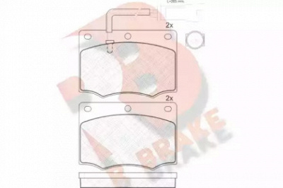 R BRAKE rb0395 -  Комплект тормозных колодок, дисковый тормоз